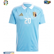 Moški Nogometni dresi Belgija Lois Openda #20 Gostujoči EP 2024 Kratek Rokav